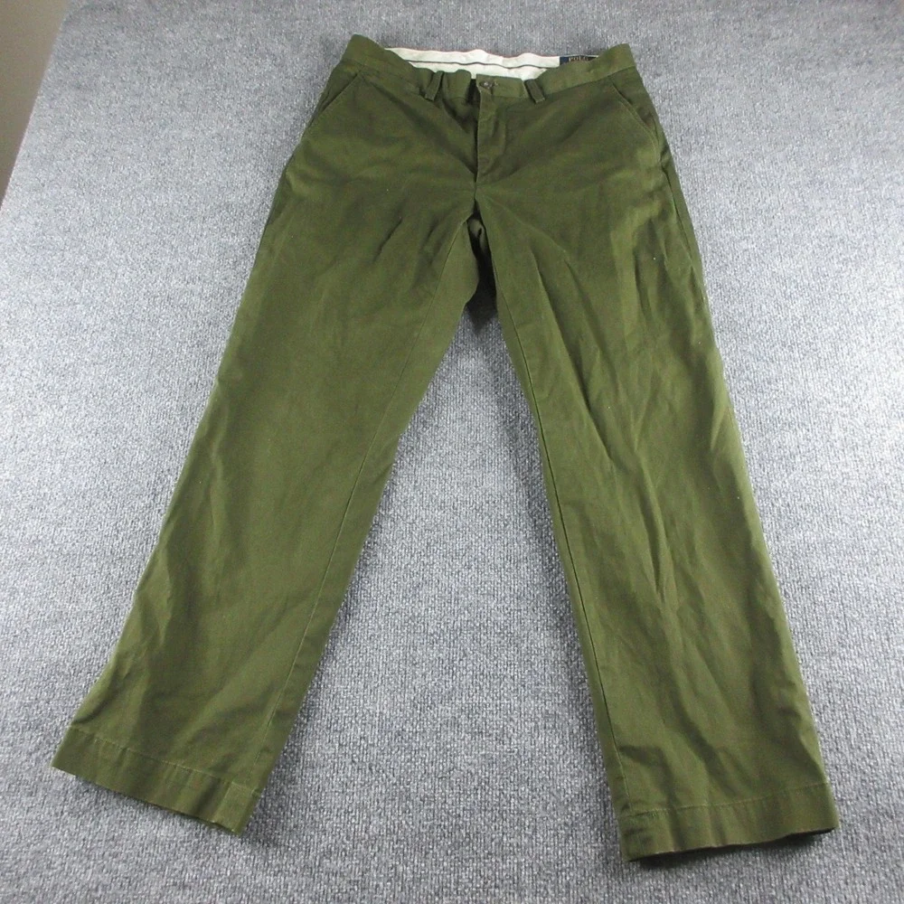 Polo Ralph Lauren Pants Mens 33x30 Green Stretch Classic Fit Chino Straight